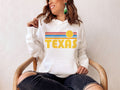 Texas Hoodie Retro Sunrise Unisex Texas Sweatshirt Personalization Available Hoodie – Easygoing Wear · Must-Have Style