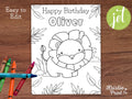 Lion Birthday Coloring Page Editable Happy Birthday Coloring Page with Name Safari Birthday Party Favors Jungle Theme Birthday Download Graphic Tee – Warm & Stylish · Top Pick For Any Outfit