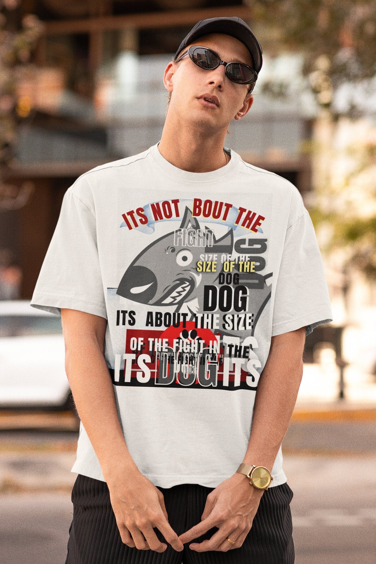 It39s Not About The Size Of The Dog In The Fight It39s About The Size Of The Fight In The Dog Short Sleeve Unisex T Shirt Graphic Tee – Easygoing Wear · High-Quality Print