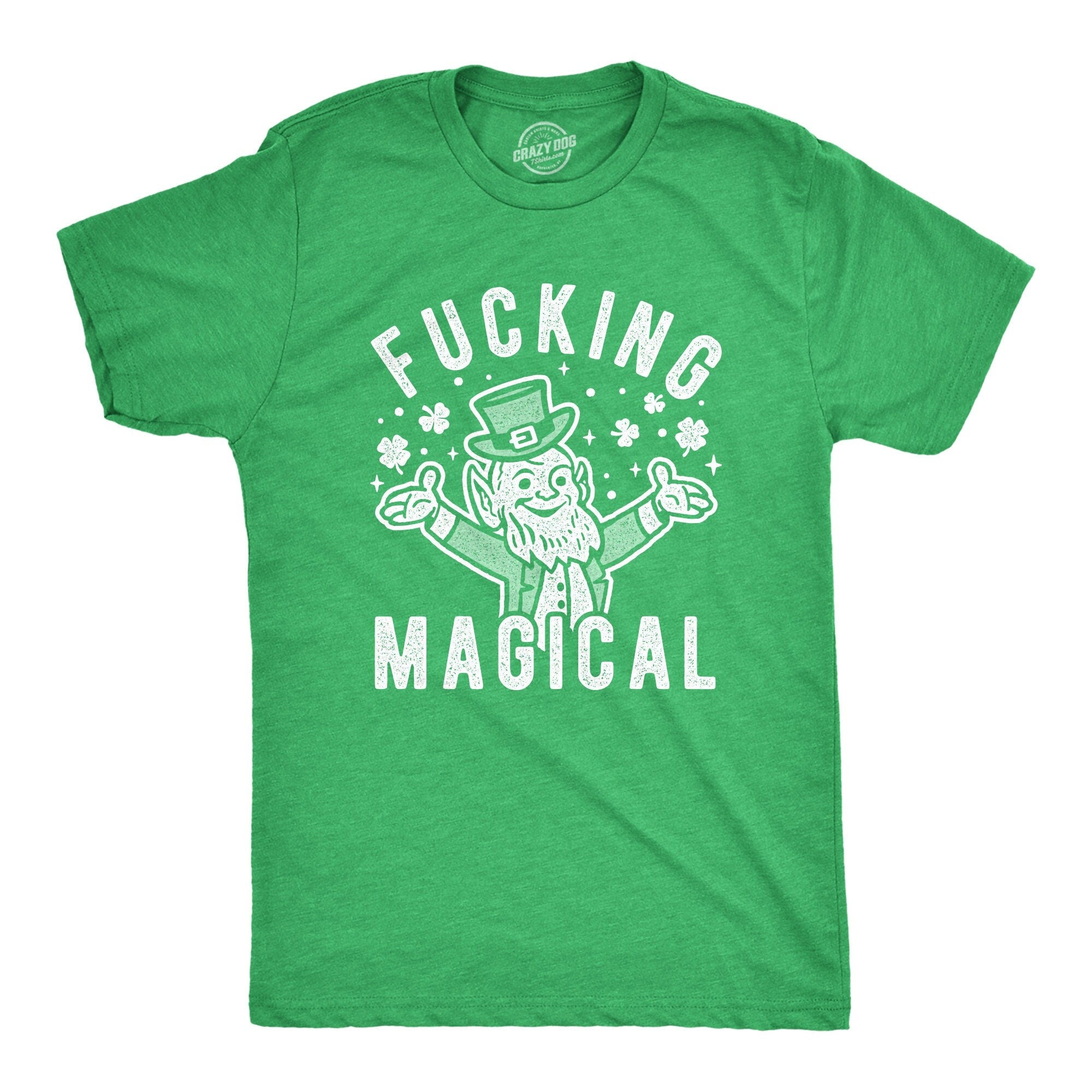 Fucking Magical St Patricks Mens Shirt Shamrock Shirt Four Leaf Clover Shirt Funny Shirts Drinking Shirt Offensive Shirts Graphic Tee – Fan Favorite · Top Pick For Any Outfit