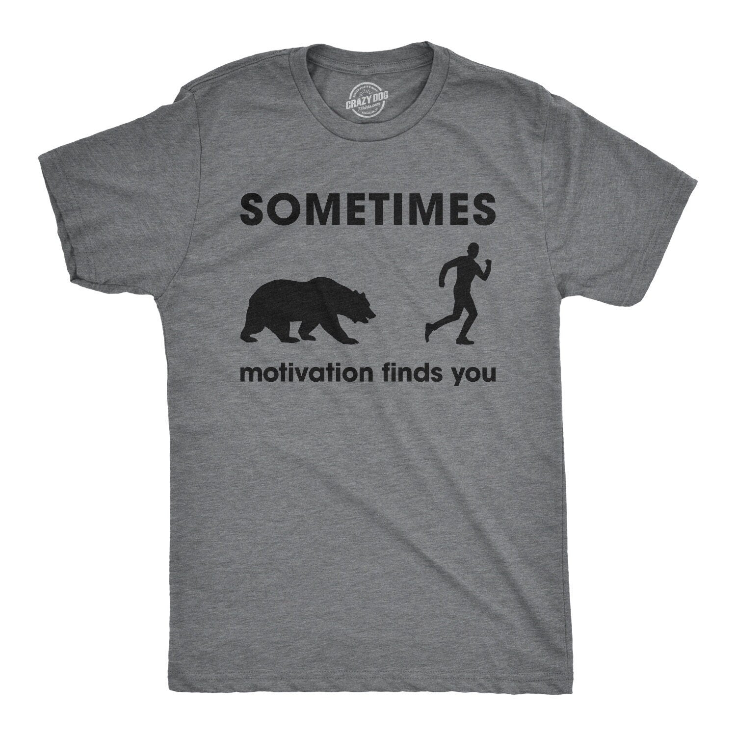 Sometimes Motivation Finds You Bear Funny Runners Shirt Sarcastic Fitness Shirt Men Gift For Runner Under 20 Running Motivation Shirt Graphic Tee – Aesthetic Look · Must-Have Style