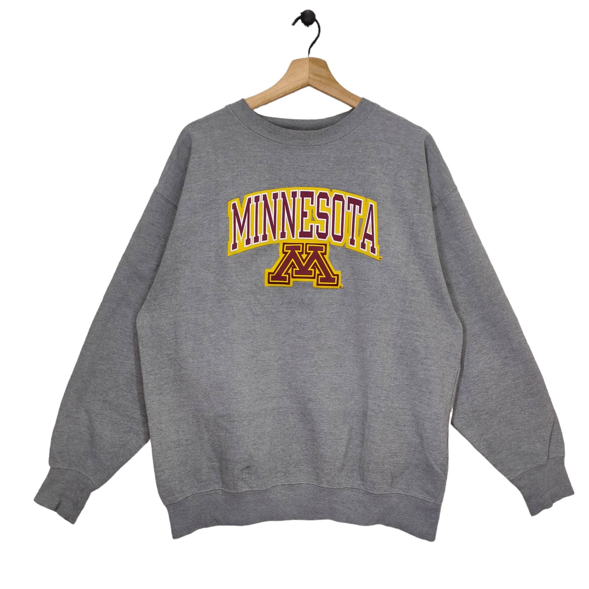 90s University of Minnesota Golden Gophers Crewneck Sweatshirt Large Vintage Sweater Jumper Pullover Baggy Gray Size L Sweatshirt – Easygoing Wear · Top Pick For Any Outfit