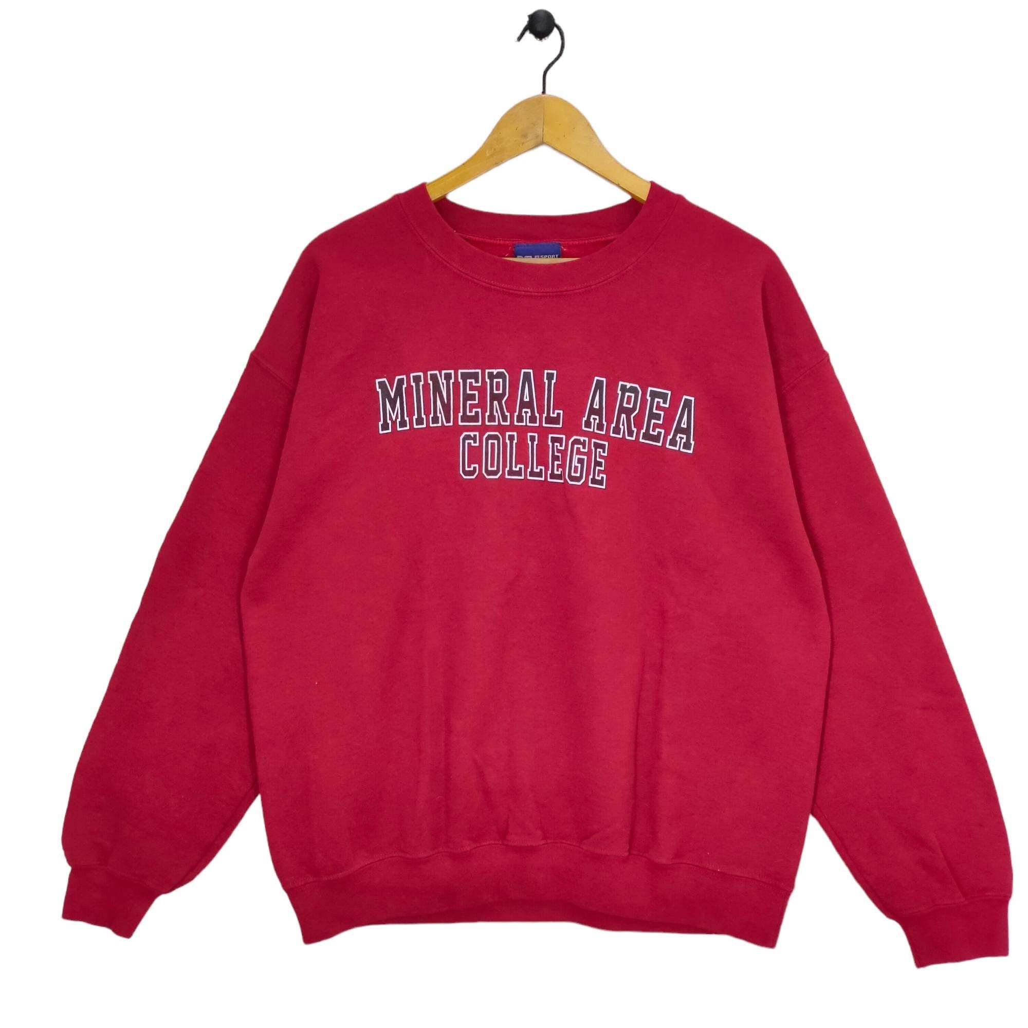 90s Mineral Area College Crewneck Sweatshirt Large Vintage MV Sport Sweater Jumper Rew Size L Sweatshirt – Cozy Vibes · Top Pick For Any Outfit