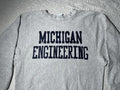Vintage 1990s 90s Michigan Engineering Champion Reverse Weave Crewneck Grey M Graphic Tee – Aesthetic Look · Great Gift For Fans