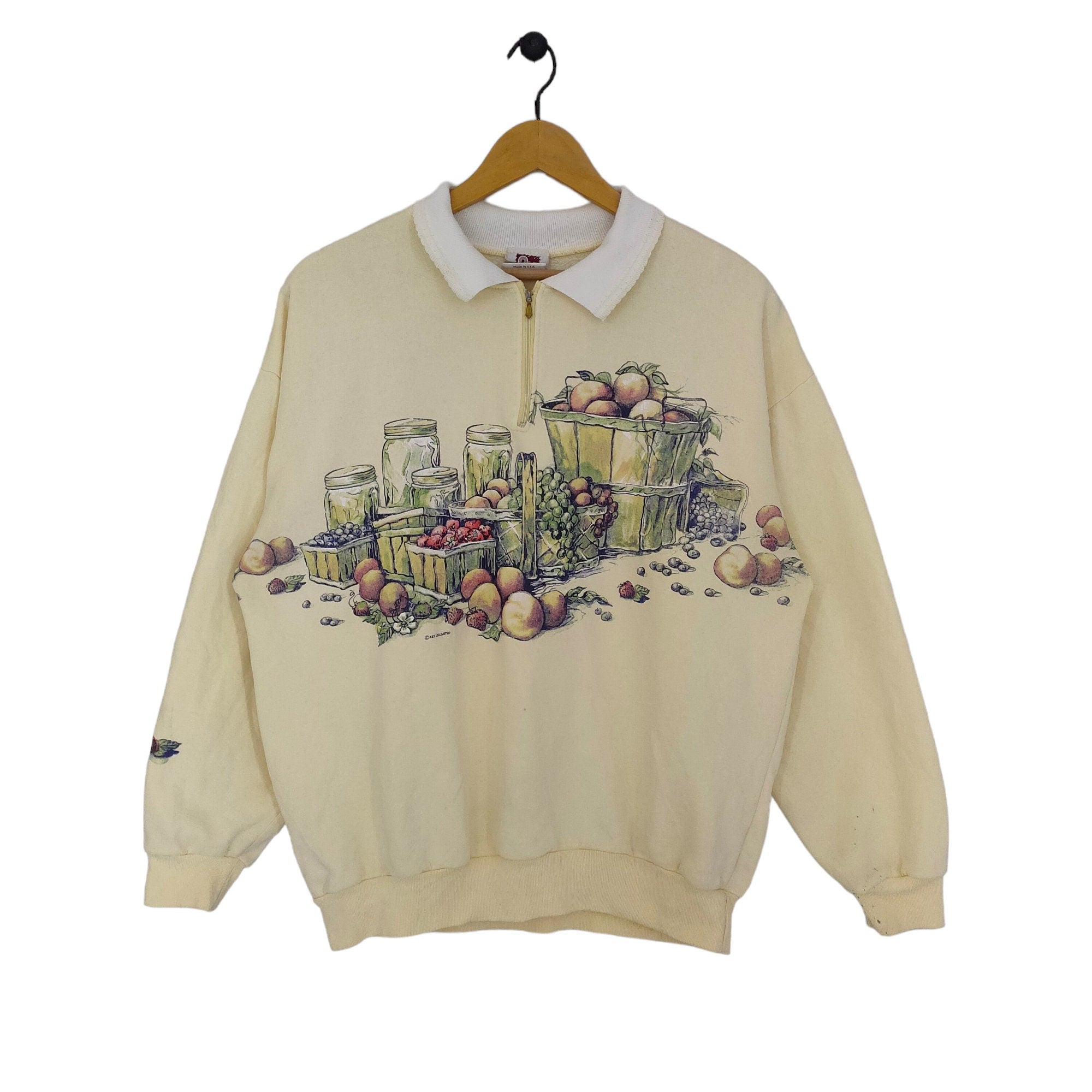 Art Unlimited Sportswear Vintage 90s Jumper Pop Art Sweater Grandma American Streetwear Mastard Yellow Graphic Tee – Feel-Good Design · Trending Graphic Apparel