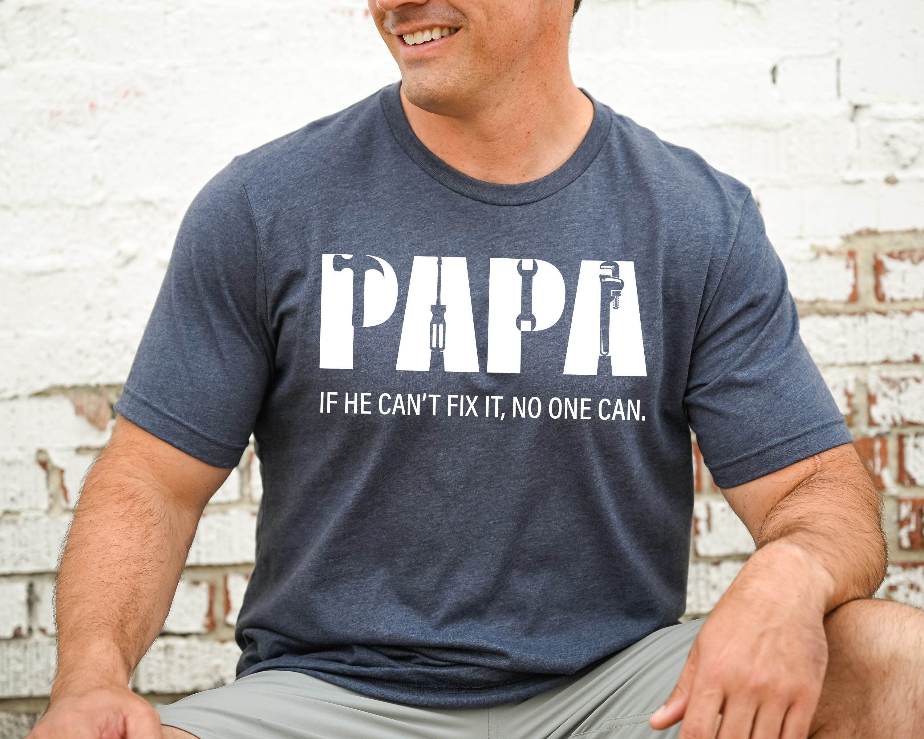 Papa Shirt Gift For Father39s Day If He Can39t Fix It No One Can Shirt Dad Birthday T Shirt Funny Men Shirt Dad Life Tee New Dad Gift Graphic Tee – Everyday Comfort · Top Pick For Any Outfit