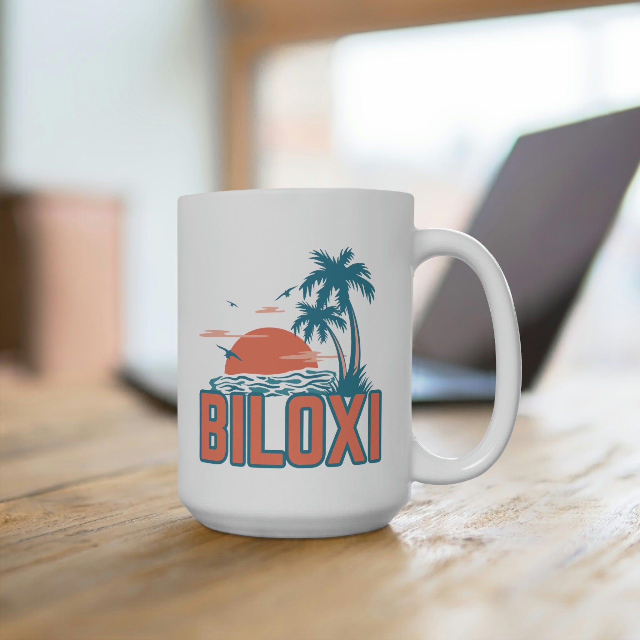 Biloxi Mississippi Mug Ceramic Biloxi Mug Personalization Available Graphic Tee – Everyday Comfort · Perfect For Daily Wear