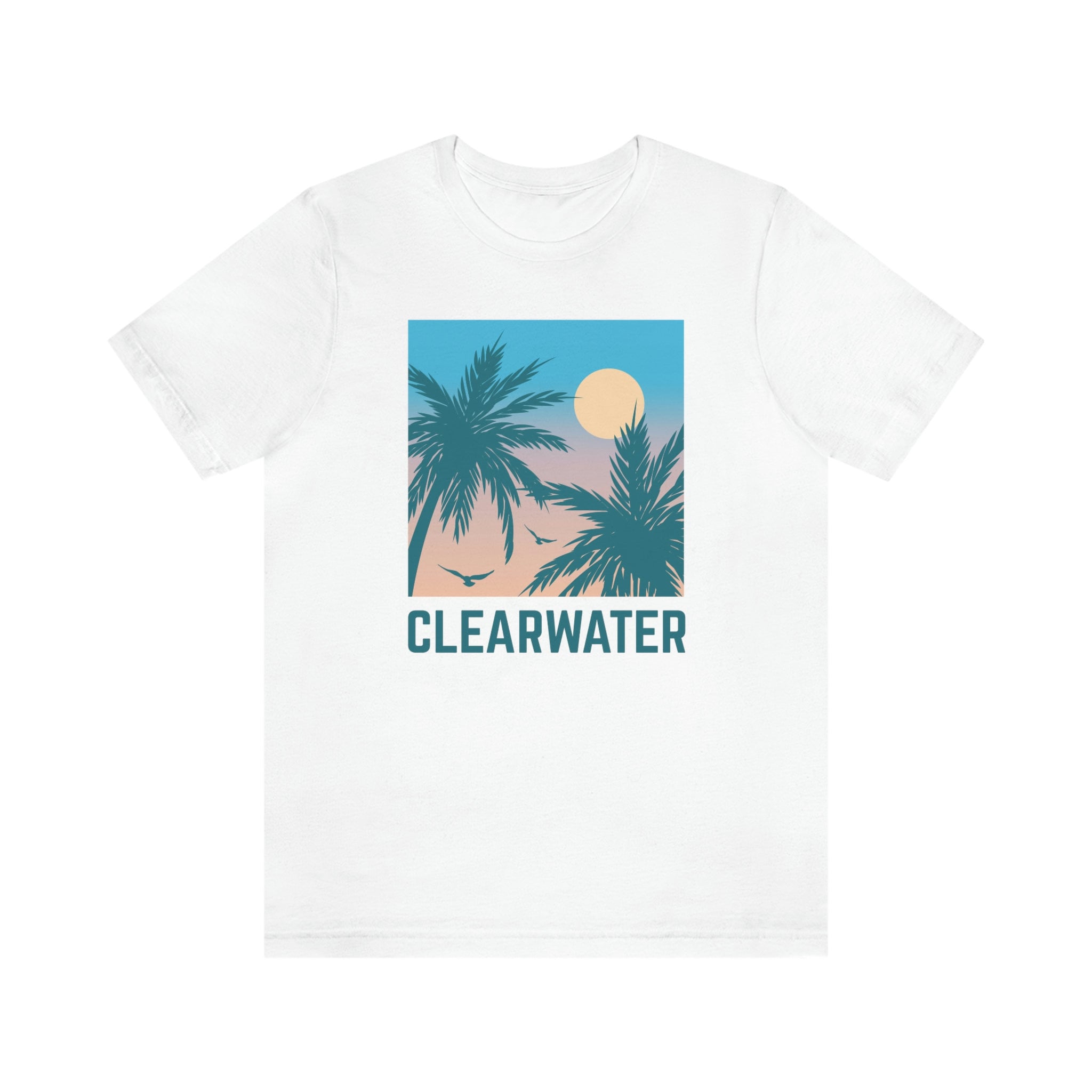 Clearwater Florida TShirt Retro Palm Tree Beach Unisex Clearwater Shirt Personalization Available Graphic Tee – Warm & Stylish · Great Gift For Fans