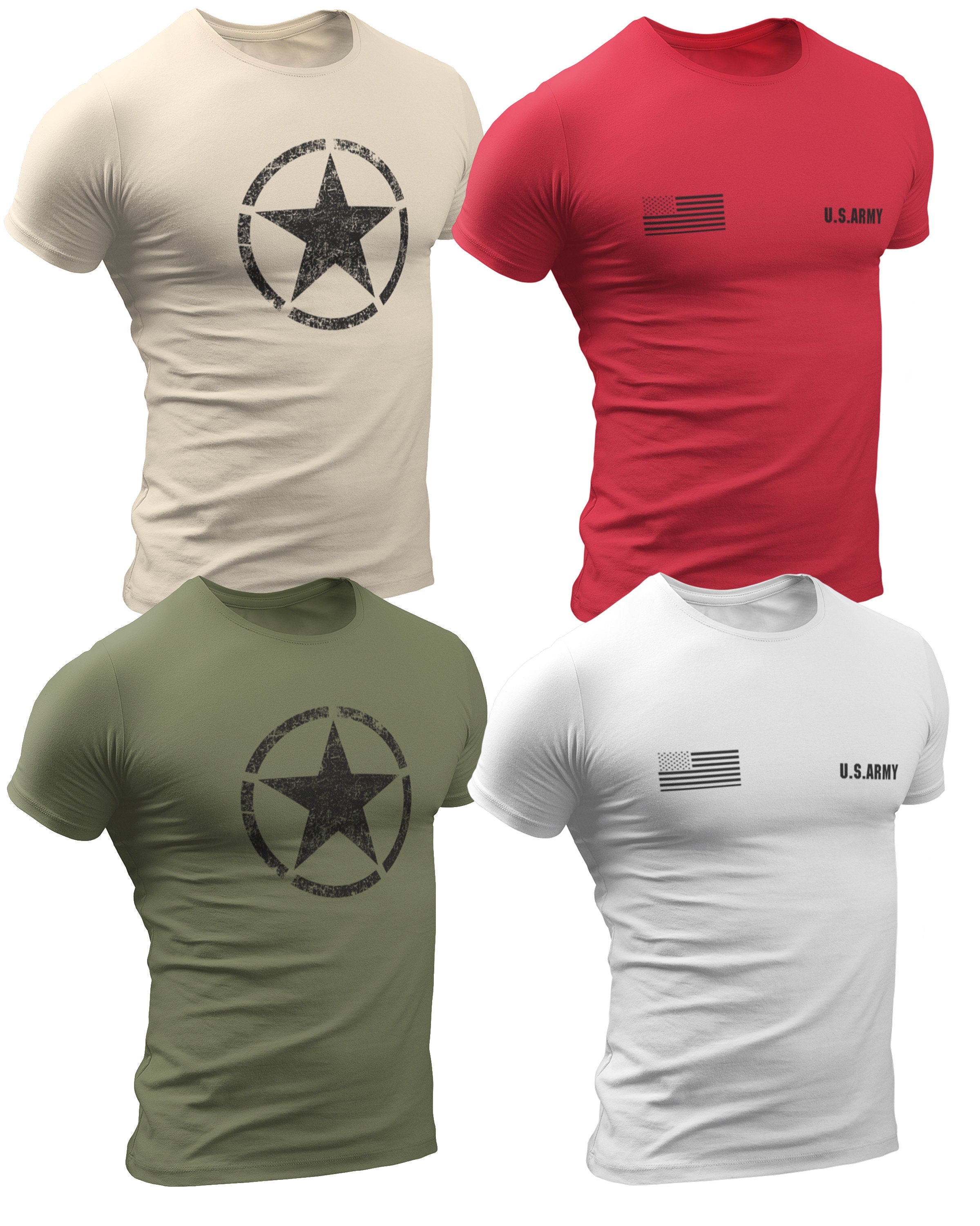 US Army T Shirt 4 Pack for Men Graphic Tee – Fan Favorite · Top Pick For Any Outfit