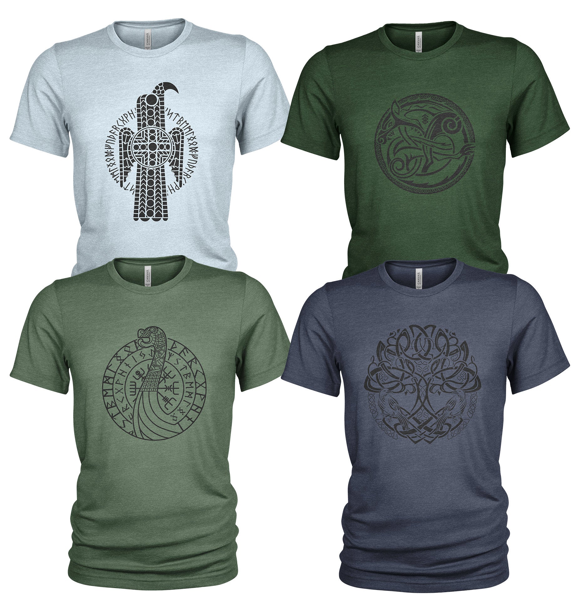 Vikings Valhalla Odin Norse Mythology Men39s 4 Pack T Shirt Graphic Tee – Easygoing Wear · Trending Graphic Apparel