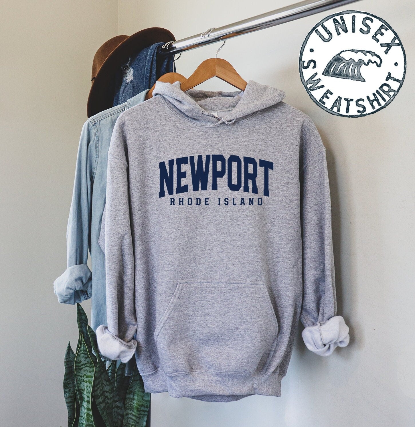 Newport Rhode Island RI Moving Trip Vacation Gifts Hoodie Funny Jumper Hooded Sweatshirt Him Her Unisex Sweater Shirt Hoodie – Soft Feel · Great Gift For Fans