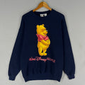 Vintage Disney Pooh Big Logo Printed Sweatshirt Crewneck Pullover Baggie Sweater Walt Disney Vintage NabyBlue Size X large Sweatshirt – Bold Style · Must-Have Style