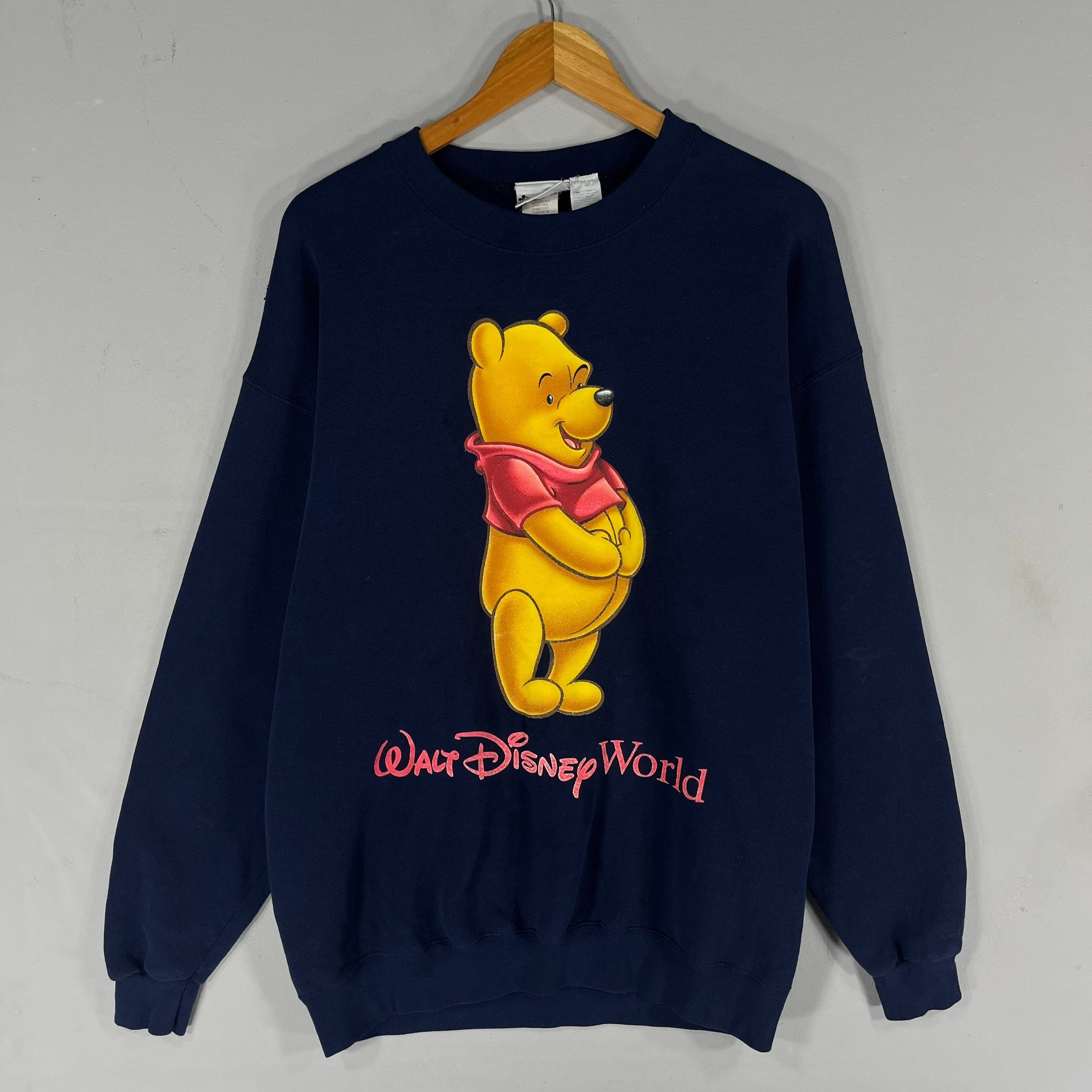 Vintage Disney Pooh Big Logo Printed Sweatshirt Crewneck Pullover Baggie Sweater Walt Disney Vintage NabyBlue Size X large Sweatshirt – Bold Style · Must-Have Style