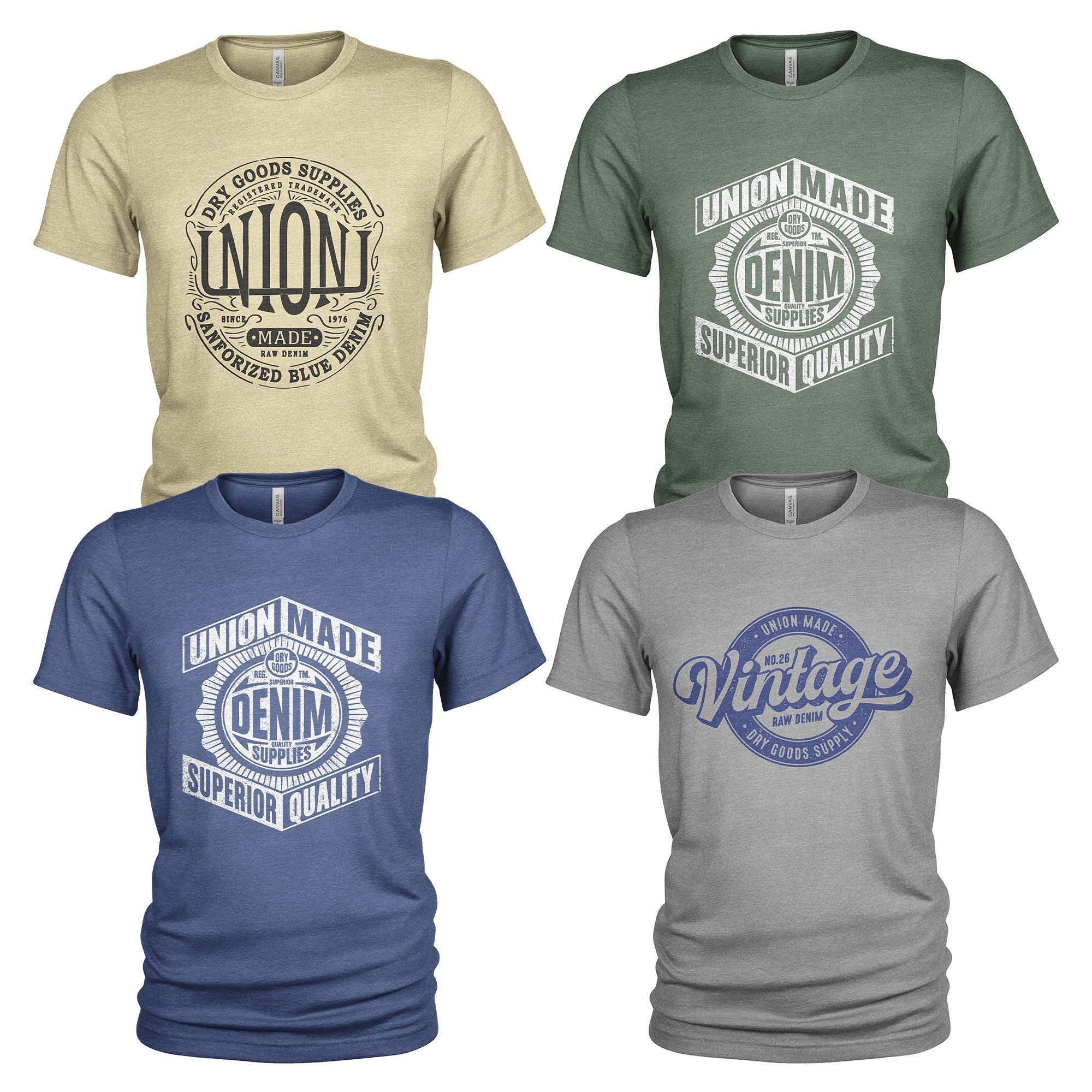 Union Made Denim Men39s Casual Workwear 4 Pack T Shirt Set 4648 Graphic Tee – Premium Graphic · Trending Graphic Apparel