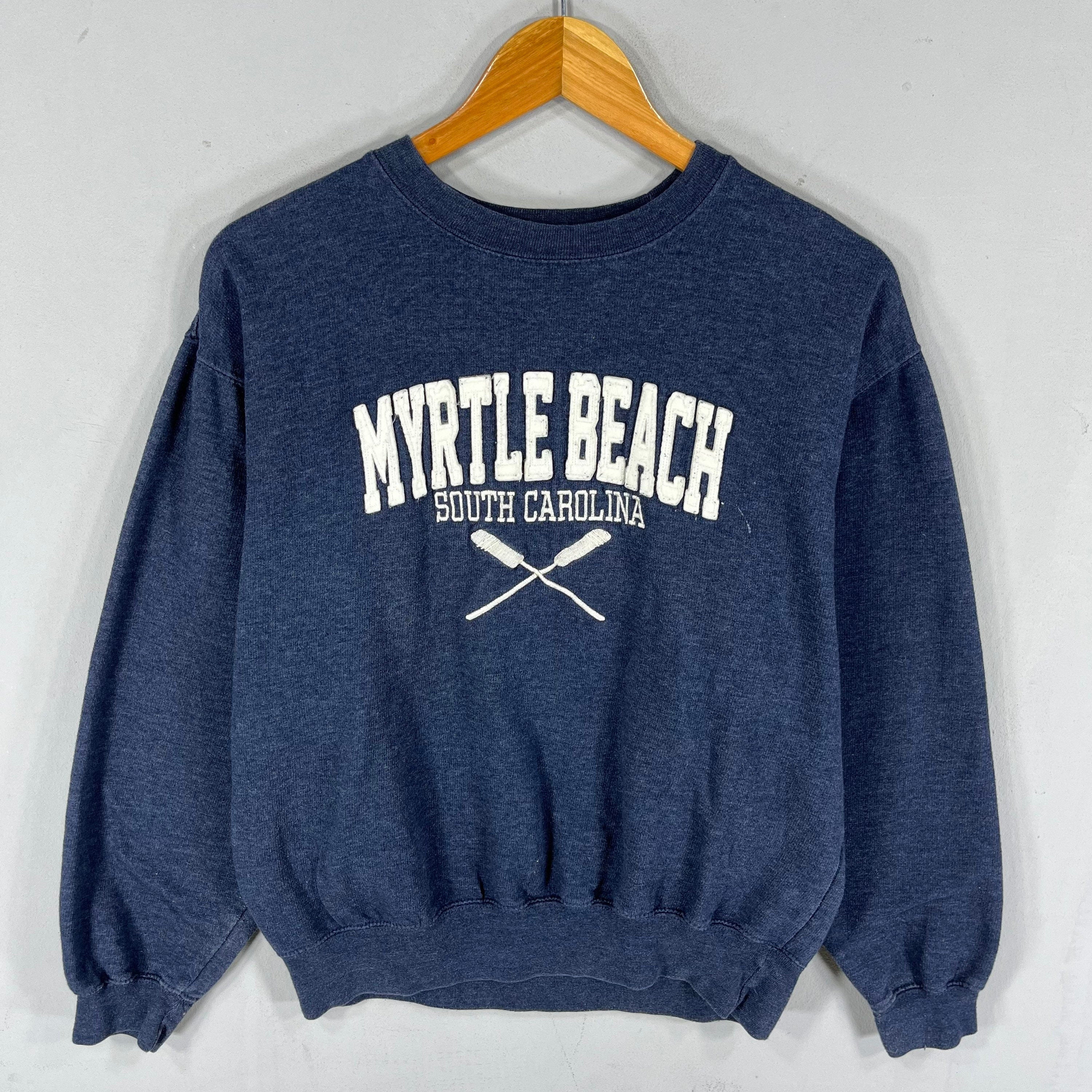 Vintage Pacific Co Tag Myrtle Beach Spellout Big Logo Embroidered Sweatshirt Crewneck Pullover Sweater Size Medium Colour NavyBlue Sweatshirt – Feel-Good Design · Must-Have Style