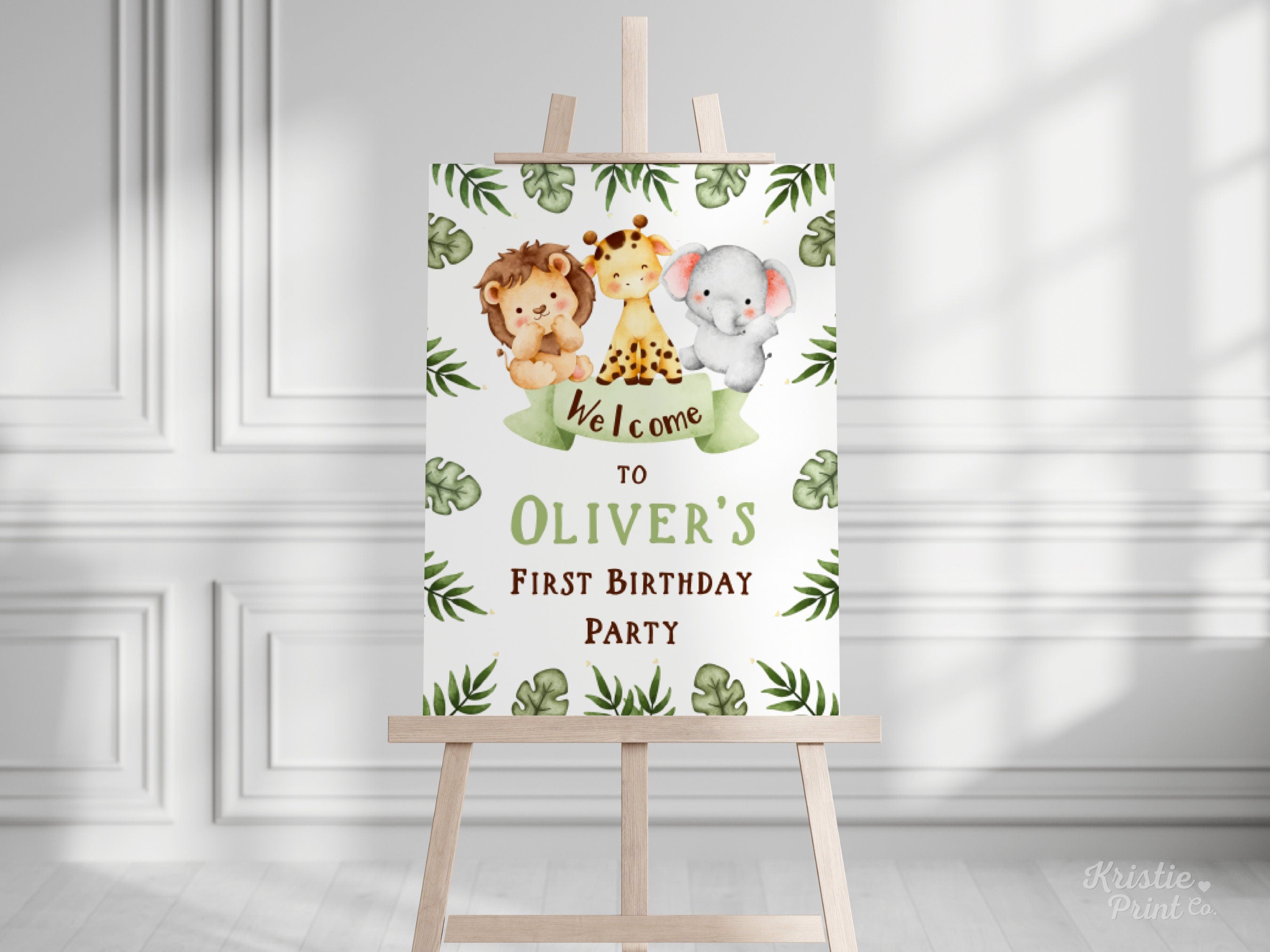 Editable Safari Birthday Sign Jungle Birthday Decorations Birthday Sign Kids Welcome Sign for Birthday First Birthday Sign Boy Girl SAF1 Graphic Tee – Bold Style · Perfect For Daily Wear