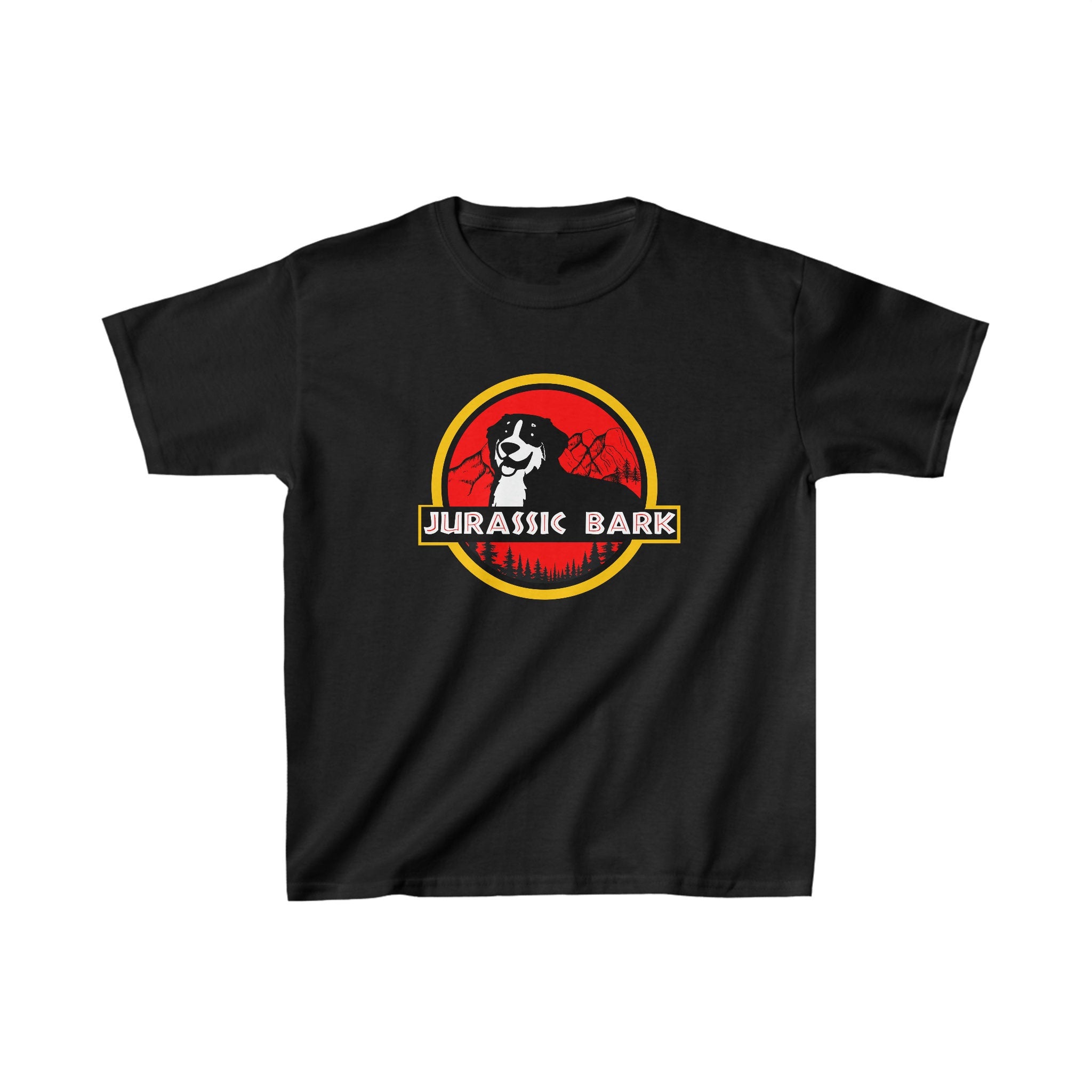 Jurassic Bark Bernese Mountain Dog Custom Kids Heavy Cotton Tee Graphic Tee – Feel-Good Design · Must-Have Style