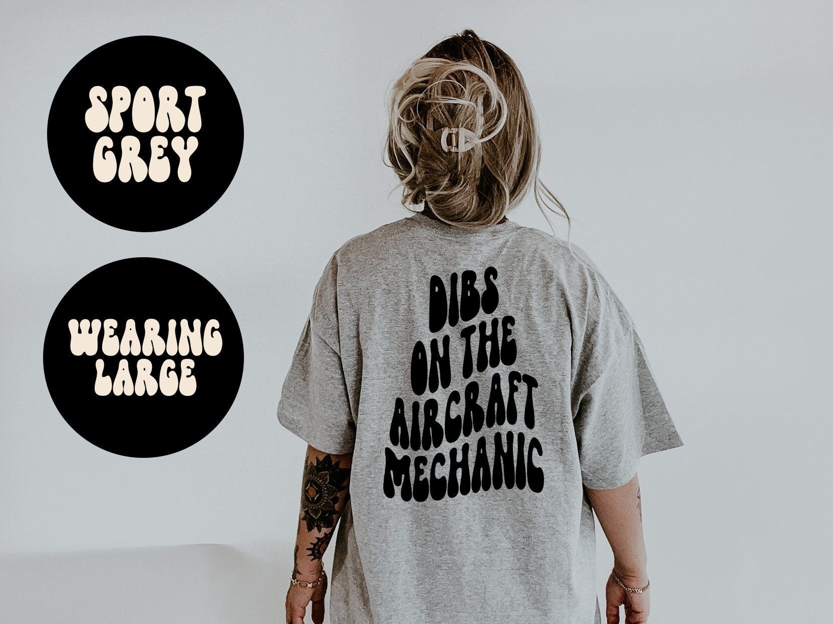 Aircraft Mechanic Wife Husband Girlfriend BACK PRINT Shirt Gifts Tshirt Tees TShirt Unisex Funny Graphic Tee – Premium Graphic · Perfect For Daily Wear