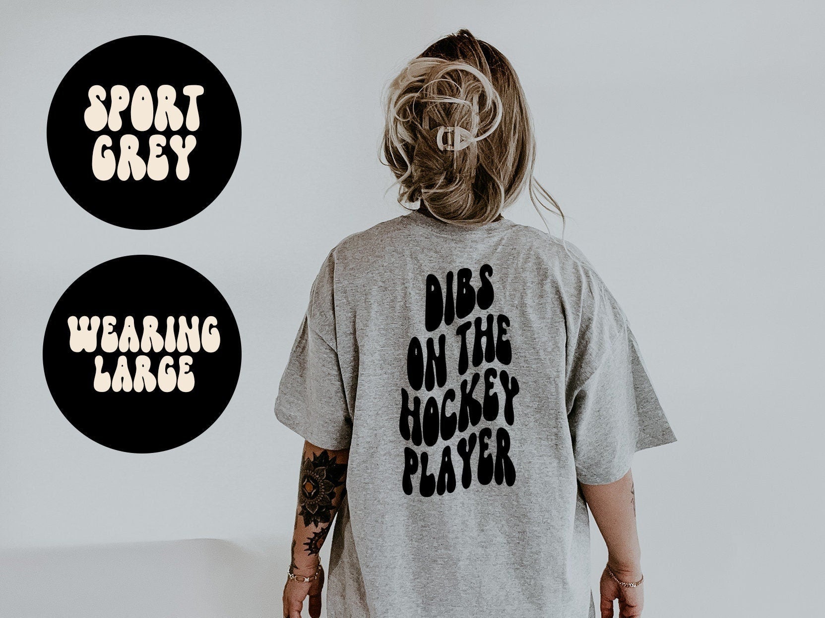 Hockey Player Wife Girlfriend Husband BACK PRINT Shirt Gifts Tshirt Tees TShirt Unisex Funny Graphic Tee – Easygoing Wear · High-Quality Print
