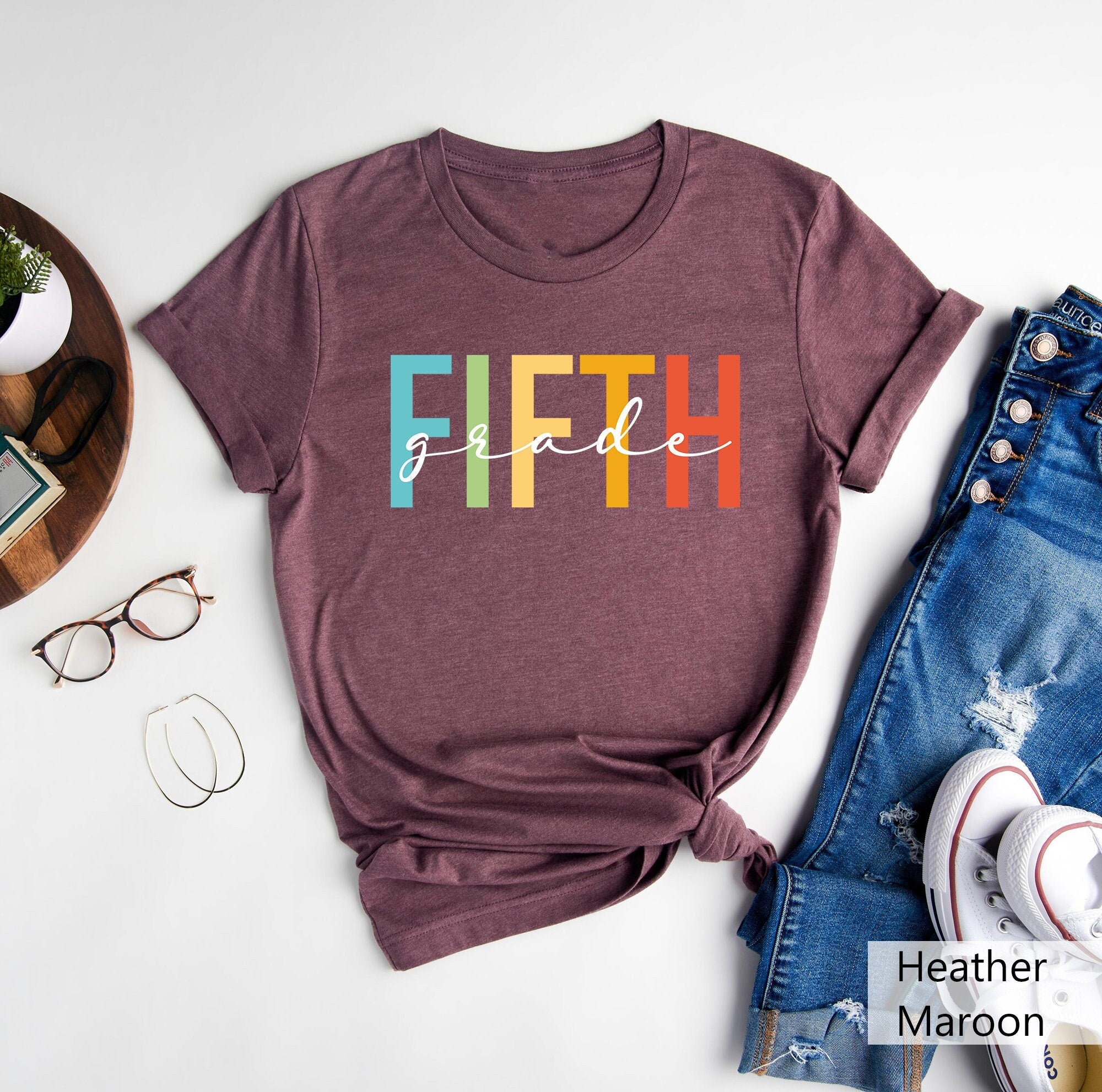 Fifth Grade Shirt Back To School Shirt Funny Teacher T Shirt School Spirit Outfit 5th Grade Teacher Gift Tee First Day Of School Shirt Graphic Tee – Bold Style · High-Quality Print