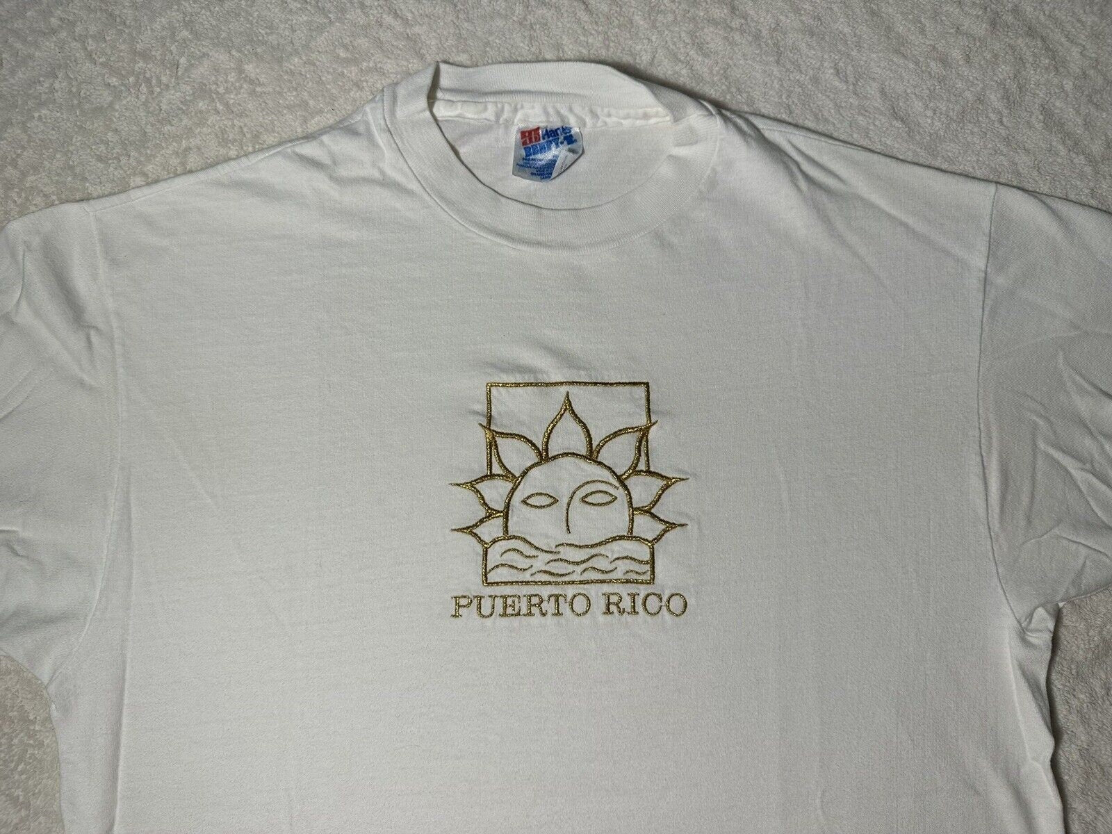 Vintage 1990s 90s Puerto Rico Sun Surf Ocean Embroidered Vacation T Shirt L Graphic Tee – Feel-Good Design · Trending Graphic Apparel