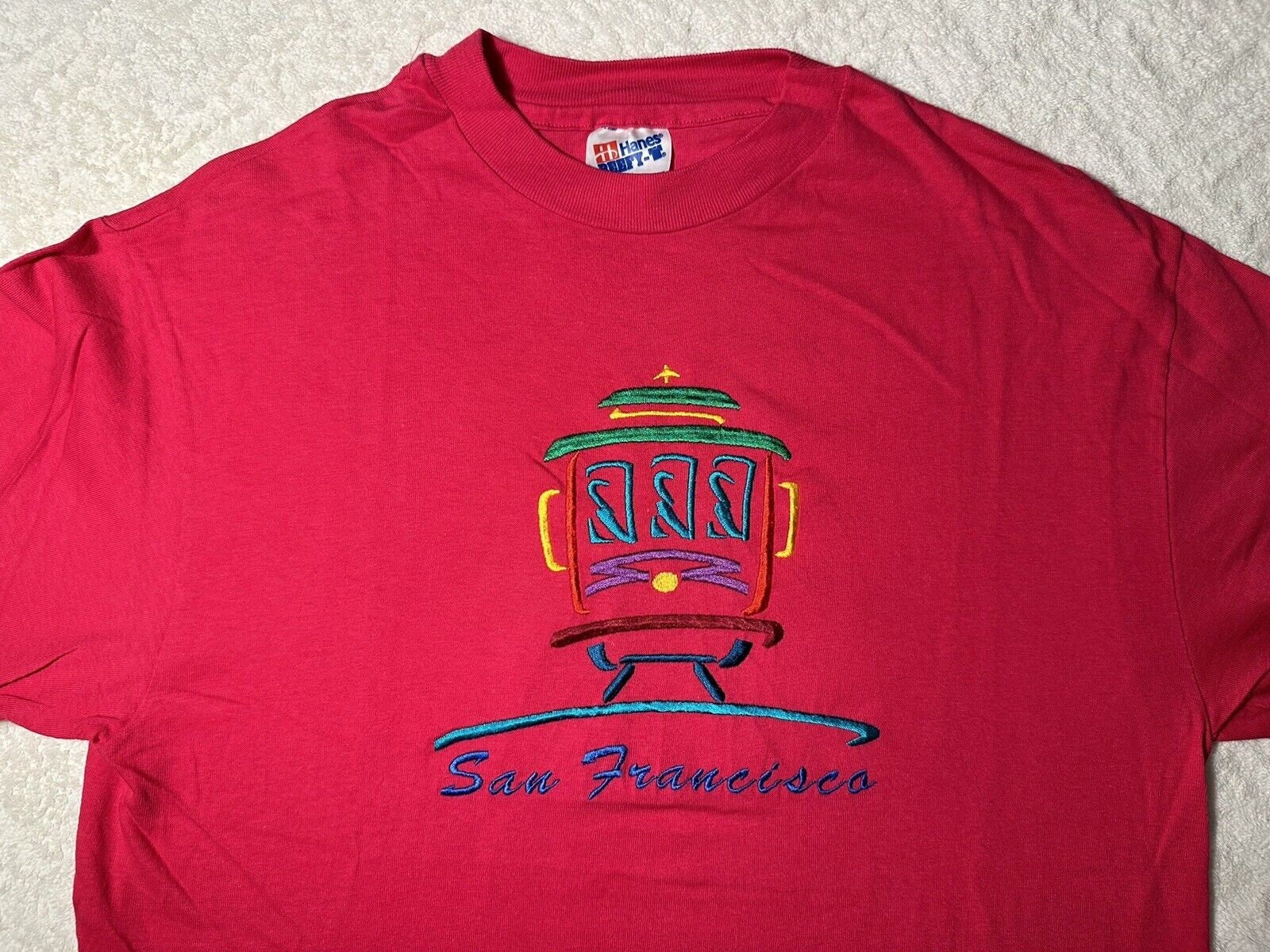 Vintage 1990s San Francisco California Train Embroidered City T Shirt M NEW Graphic Tee – Cozy Vibes · Must-Have Style