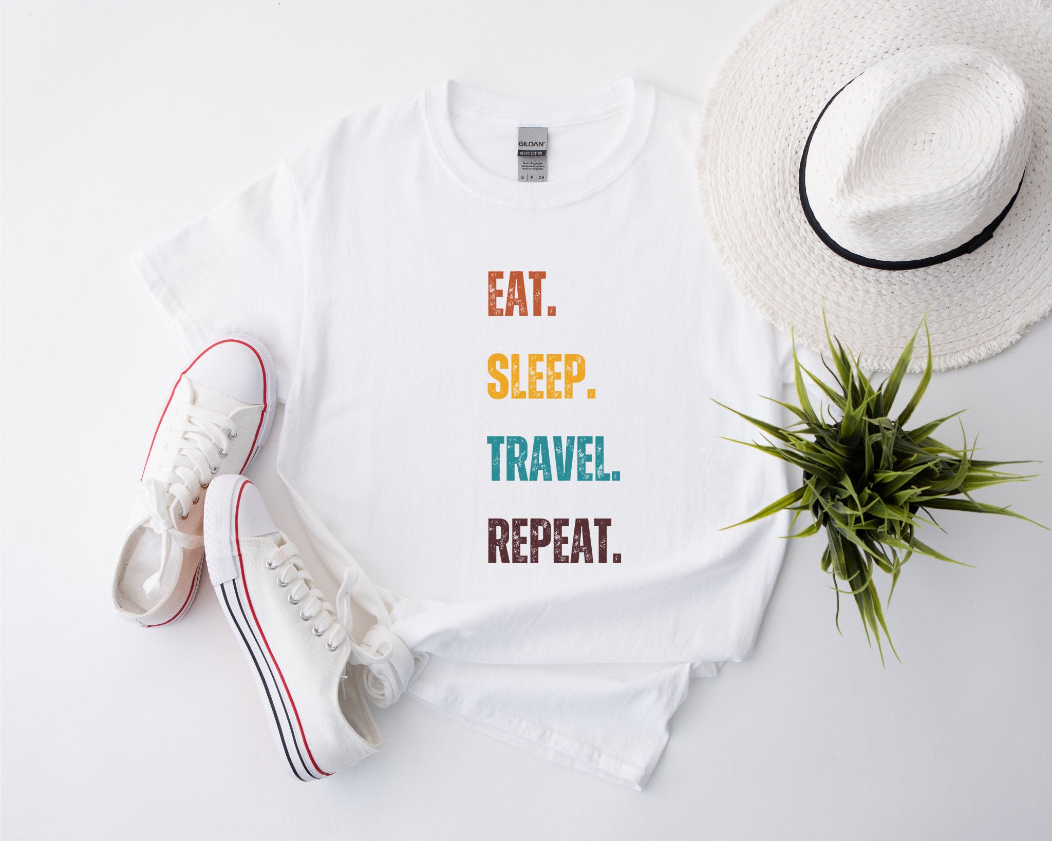Eat Sleep Travel Repeat T Shirt for Adventurers and Travel Enthusiasts Vacation Inspired Tee Travel Gift Idea Free Spirited Shirt Graphic Tee – Warm & Stylish · Trending Graphic Apparel