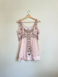 Pastel Pink Beaded Tank Top Blus Tunic Mermaid Fairy Vibes Small S Tank Top – Everyday Comfort · Must-Have Style