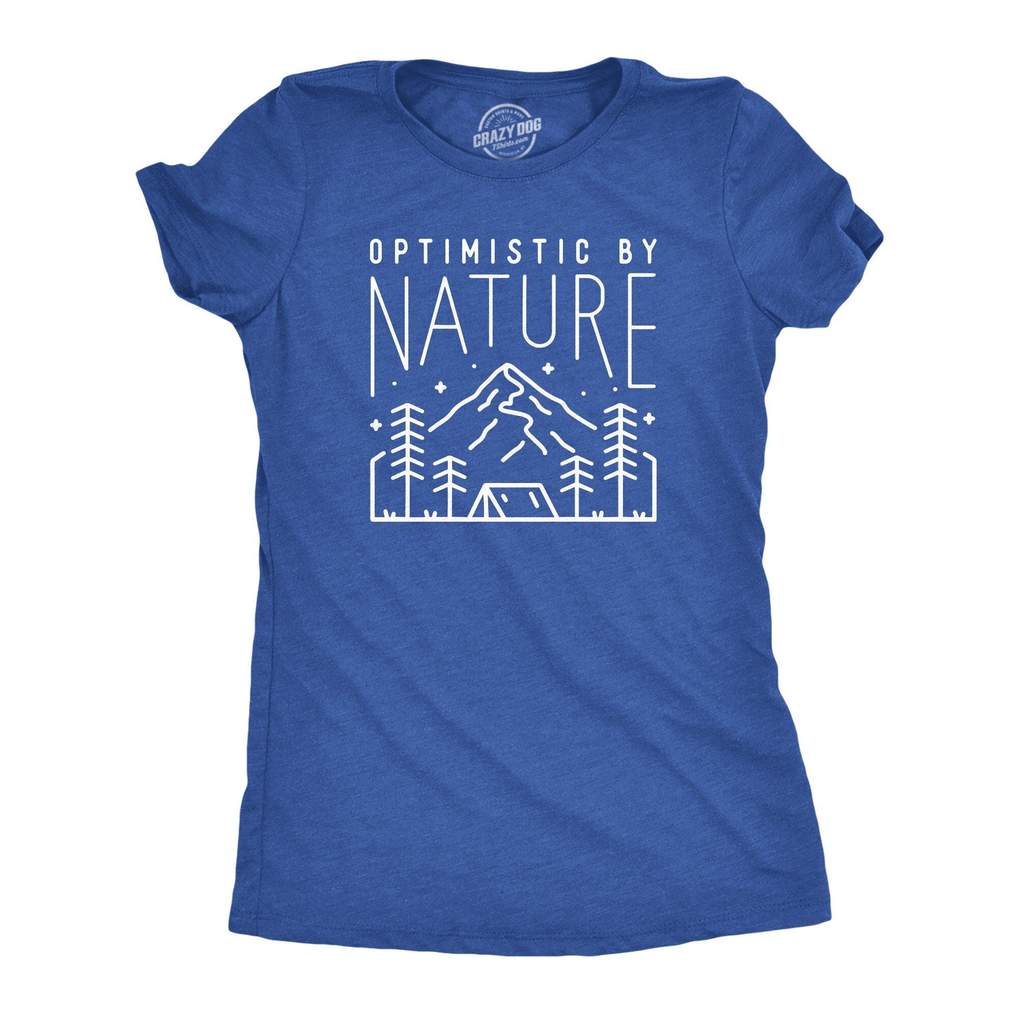 Optimistic By Nature Funny Nature Shirt Great Outdoors Wilderness Shirt Mountains Shirt Bear Shirts Camping Shirts Camper Gifts Graphic Tee – Feel-Good Design · Must-Have Style