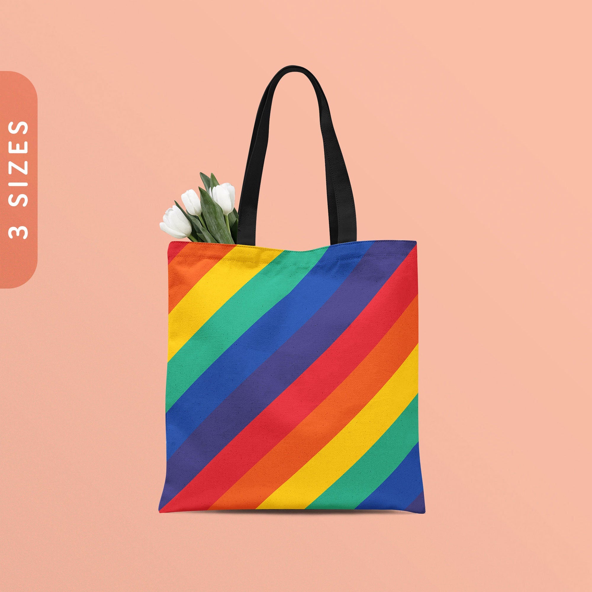 Rainbow Tote Bag All Over Print Tote Bag LGBTQ Pride Shoulder Bag Pride Shopping Bag Gay Pride Tote Bag For Groceries Reusable Bag Tote Bag – Aesthetic Look · Top Pick For Any Outfit