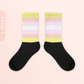 Pangender Flag Color Socks Black Foot Sublimated Socks Pangender Pride Socks LGBTQIA Polygender Gift Genderqueer Pan Pride Ally Wear Graphic Tee – Easygoing Wear · Perfect For Daily Wear