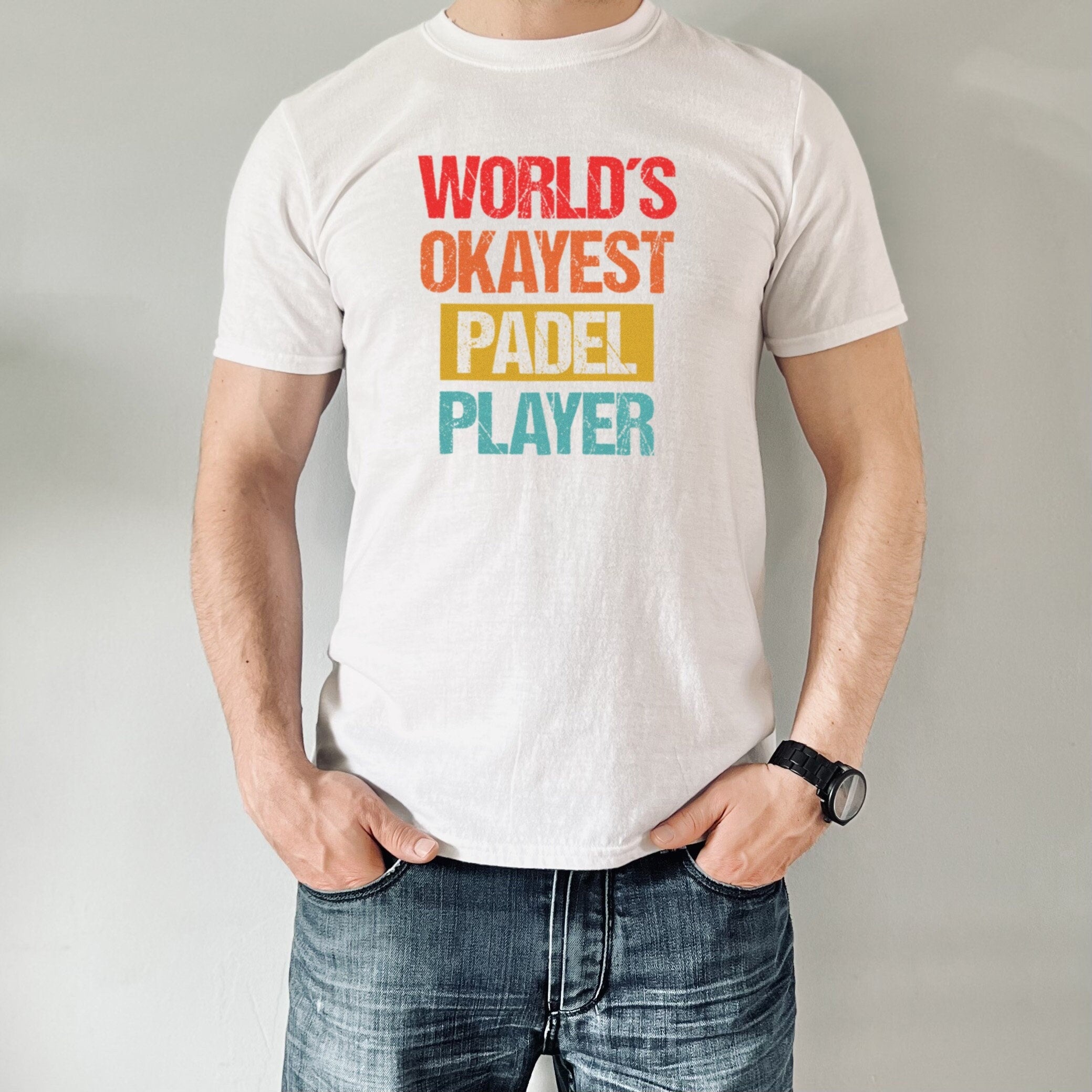 Funny Padel Sports Tee Humorous Gift Shirt Graphic Crewneck Unisex Top Average Player TShirt Silly Slogan T Shirt Paddle Tennis Tee Graphic Tee – Soft Feel · Must-Have Style