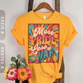 Vintage Rainbow Peace Tshirt More Pride Less War Unisex T Shirt Hippie No War Shirt 70s Nostalgia Tee Pride Outfit Flowery Gift Graphic Tee – Aesthetic Look · Perfect For Daily Wear