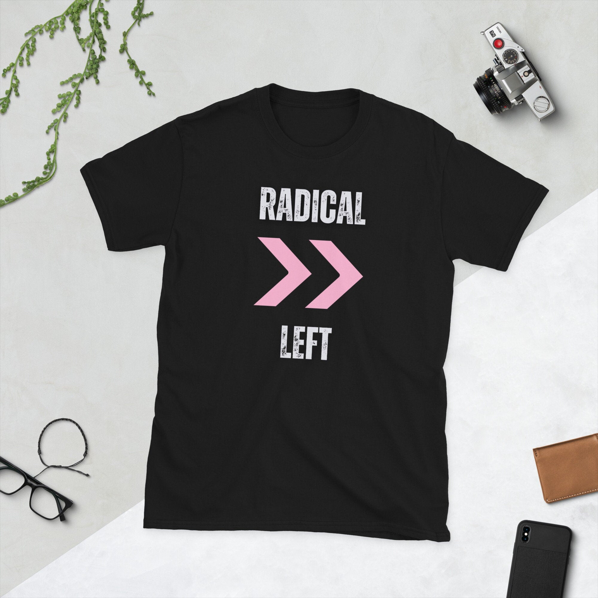 Radical Left Short Sleeve Unisex T Shirt Graphic Tee – Easygoing Wear · High-Quality Print