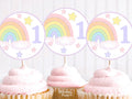 Rainbow Cupcake Toppers Printable Birthday Party Decoration First Birthday Cupcake Topper Cute Printable Pastel Party Decor Girl RAINB1 Graphic Tee – Bold Style · Perfect For Daily Wear