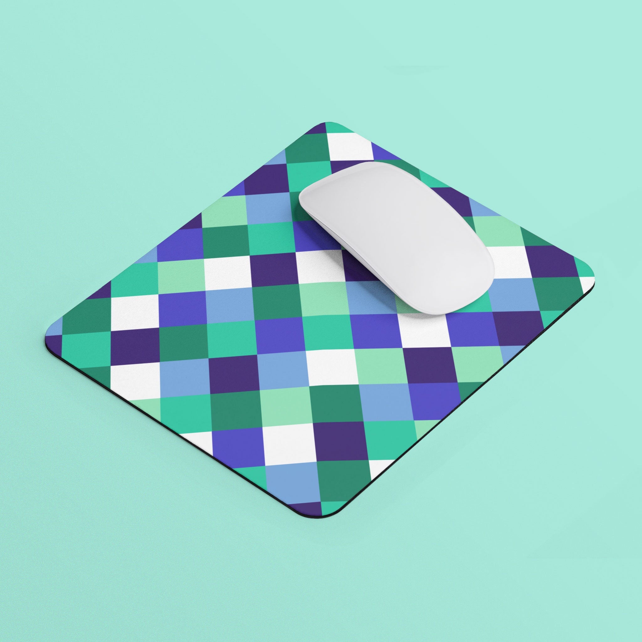 Gay Flag Checkered Mouse Pad Rectangle Mouse Pad Gay Pride Mouse Pad Subtle MLM Pride Flag Colors Home Office Gift Graphic Tee – Premium Graphic · Must-Have Style