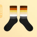 Bear Flag Color Socks Black Foot Sublimated Socks Bear Brotherhood Flag Socks MLMGay Bear Pride Gifts LGBTQ Ally Pride Wear Graphic Tee – Aesthetic Look · Great Gift For Fans