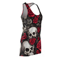 Skulls and Roses Racerback Dress Elegance with an Edge by artist Anne Laure Goupil Women39s Cut Sew Racerback Dress AOP Graphic Tee – Soft Feel · High-Quality Print
