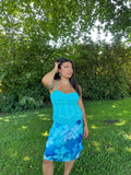 Vintage Y2K Blue Floral Midi Skirt Hibiscus Slip Skirt Graphic Tee – Fan Favorite · High-Quality Print
