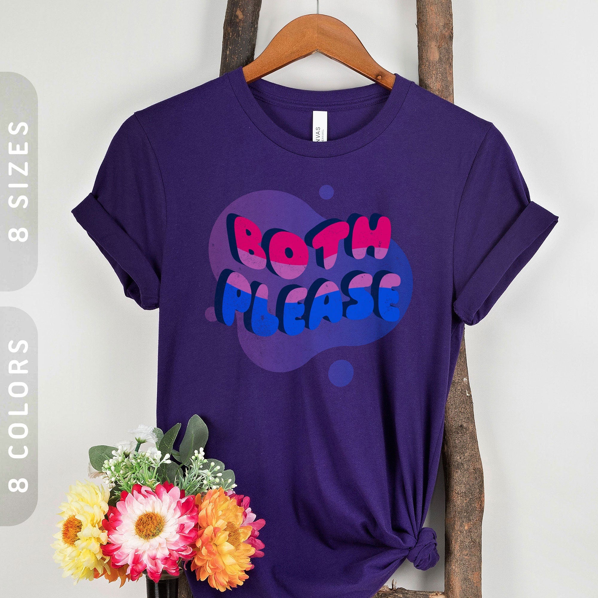 Bisexual Pride Shirt Both Please Unisex T Shirt LGBTQ Pride Ally Tshirt Subtle Bi Pride Shirt Both Teams Shirt Pride Outfit Graphic Tee – Premium Graphic · Must-Have Style