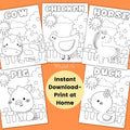 Farm Animal Coloring Pages for Kids Farm Activity Sheet Farm Birthday Party Farm Party Supplies Homeschool Printable Preschool Graphic Tee – Cozy Vibes · Top Pick For Any Outfit