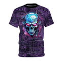 Cyberpunk Tech Skull Tee Neon Rebellion Meets Futuristic Power AOP Gifts for Her Gifts For Him Graphic Tee – Everyday Comfort · Top Pick For Any Outfit