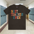 Best Teacher Ever Unisex Jersey Short Sleeve Tee Jersey – Premium Graphic · Perfect For Daily Wear