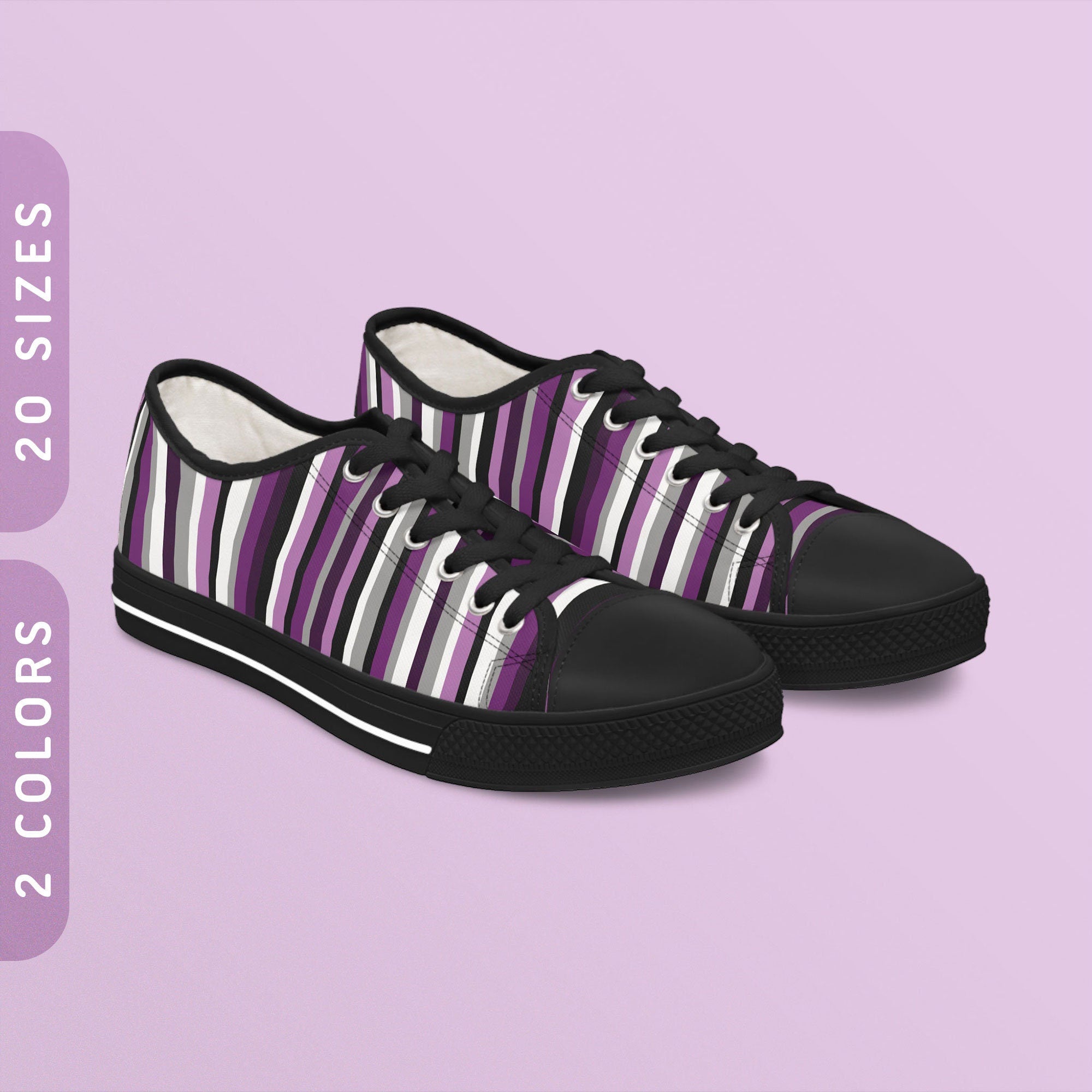 Asexual Pride Flag Stripes Sneakers Low Top Men39s Women39s Sneakers BlackWhite Sole Aro Ace Shoes Aroace Shoes Pride Outfit Graphic Tee – Cozy Vibes · Top Pick For Any Outfit