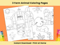 Farm Coloring Pages for Kids Printable Farm Party Activities Farm Birthday Party Farm Party Supplies Farm Favors Baby Shower Activity Graphic Tee – Feel-Good Design · Great Gift For Fans