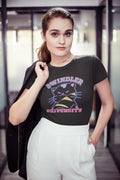 Swindler Cat University Short Sleeve Unisex T Shirt Graphic Tee – Soft Feel · Great Gift For Fans