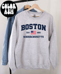 Boston Massachusetts Sweatshirt Gifts Crewneck Funny Sweater Shirt Jumper Men Women Him Her Sweatshirt – Easygoing Wear · High-Quality Print