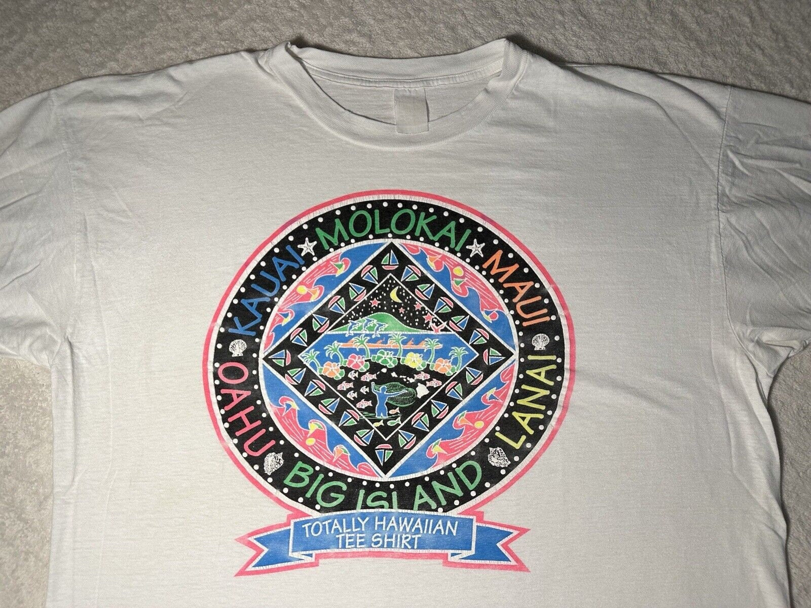 Vintage 1990s 90s Hawaii Molokai Maui Lanai Oahu Kauai Big Island T Shirt XL Graphic Tee – Premium Graphic · Top Pick For Any Outfit
