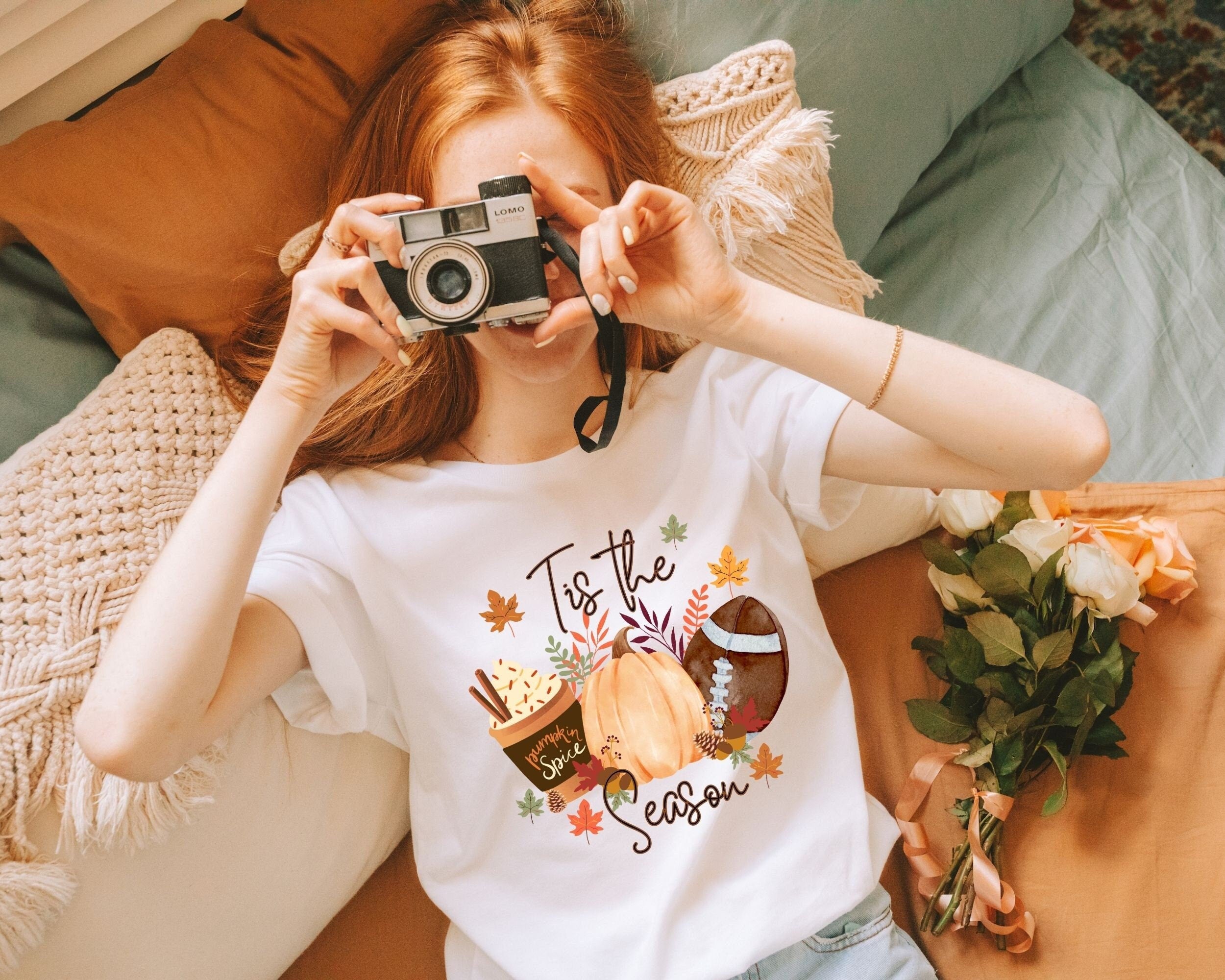 Fall Shirt Fall Coffee Shirt Pumpkin Latte Drink TShirtTis The Season Coffee TeeCoffee Lovers ShirtThanksgiving Pumpkin SpiceFall Gift Graphic Tee – Cozy Vibes · Great Gift For Fans