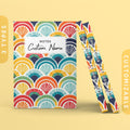 Personalized Rainbow Scallop Shell Pattern Journal Customizable Hardcover Notebook Custom Name Text Minimalist Modern Recipe Book Graphic Tee – Feel-Good Design · Trending Graphic Apparel